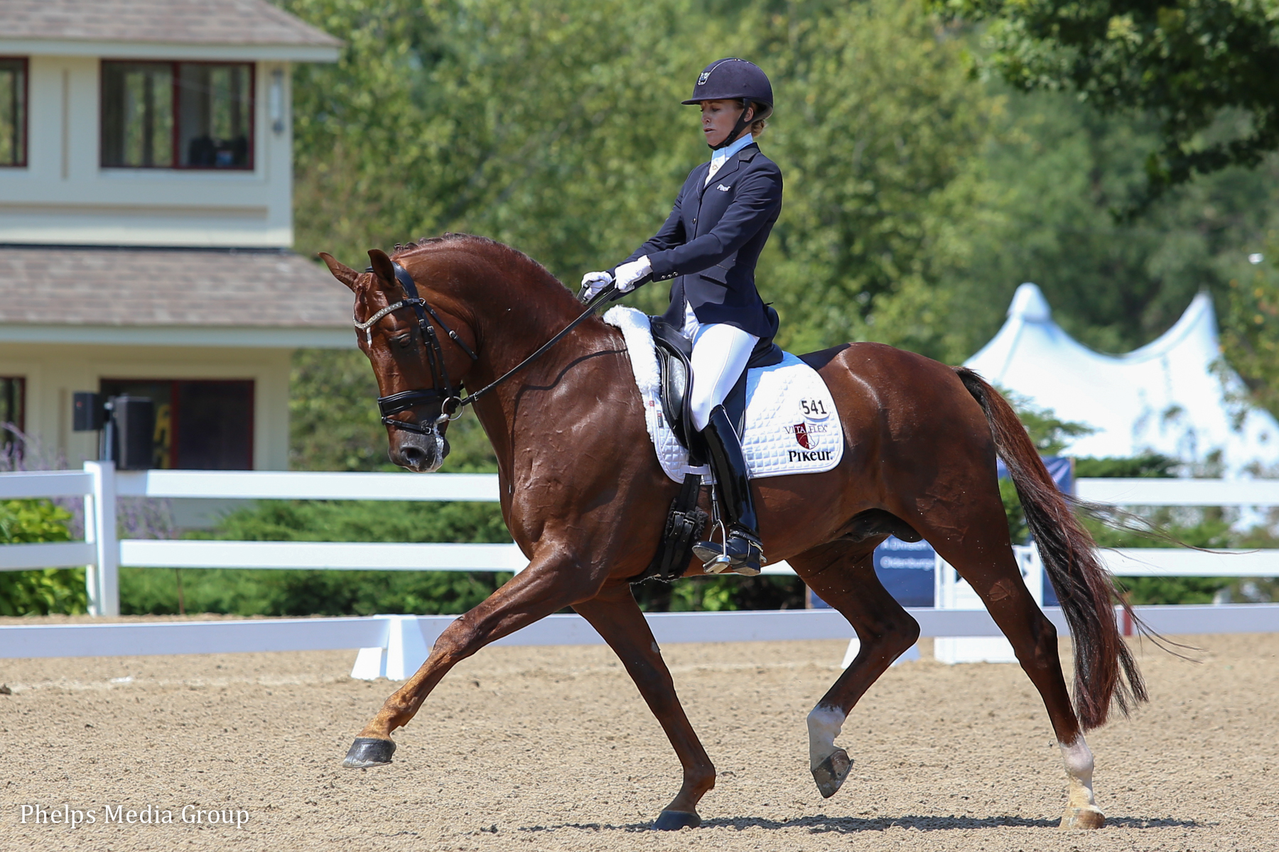 Lisa Wilcox and Gallant Reflection HU during the 2015 Markel/USEF Young and Developing Horse Dressage National Championships. Photo: Mary Adelaide Brakenridge/Phelps Media Group.