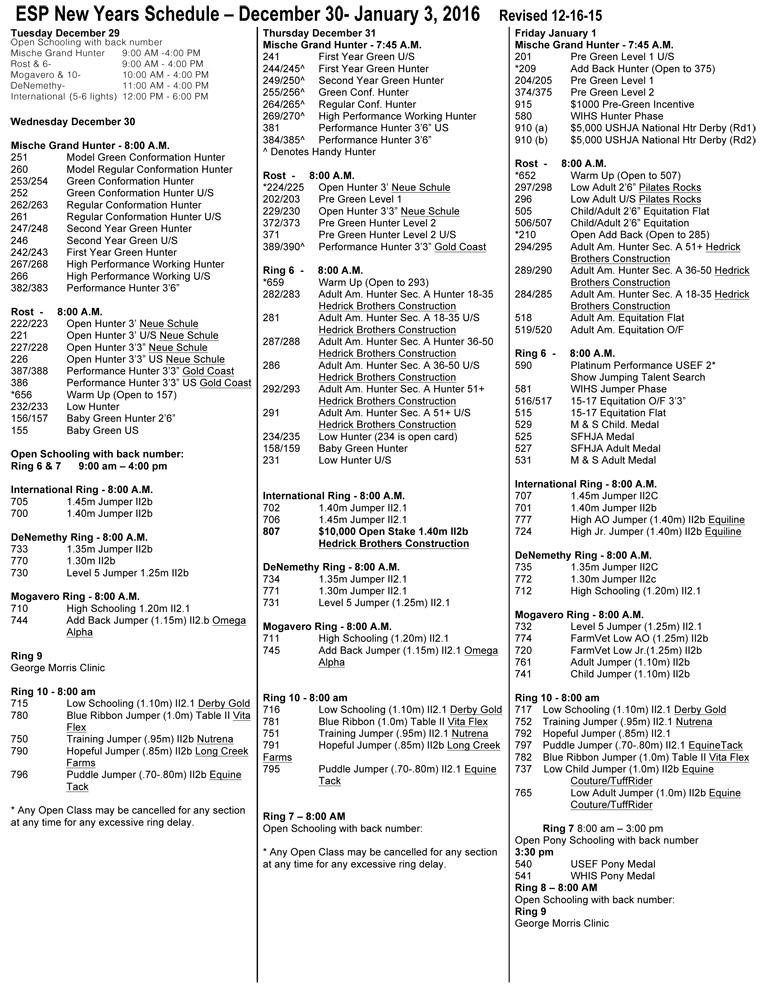 esp-new-year-s-horse-show-schedule-revised-jumper-nation