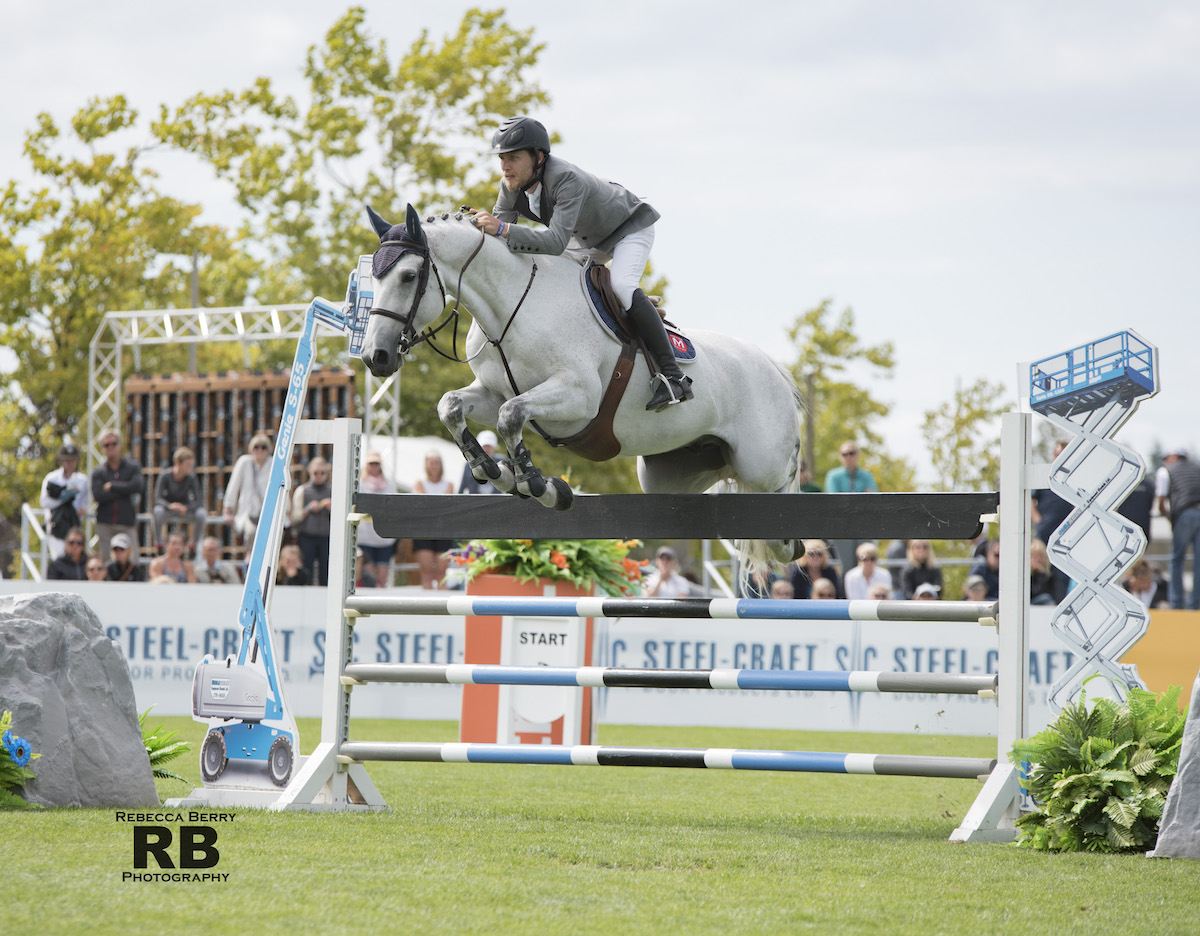 Karl Cook (USA) and Caillou place second Reliable Rentals $100,000 CSI3* Grand Prix at Thunderbird Show Park in Langley B.C. August 21, 2016. Photo - Rebecca Berry