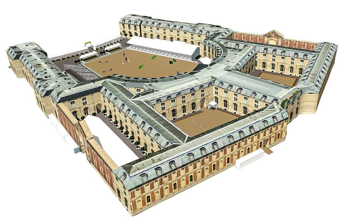 Proposed layout and backdrop of the new five-star show in Versailles