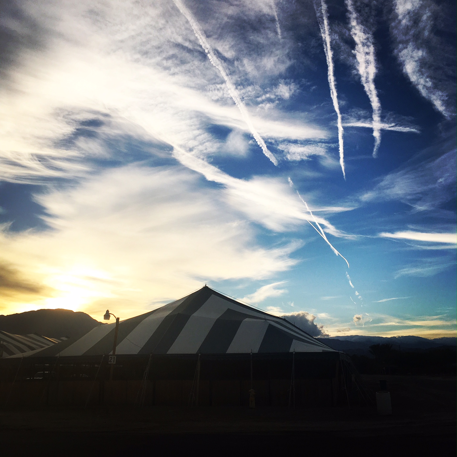 The morning skies at HITS Coachella. PC: Candace Green
